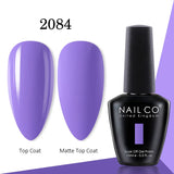 Yeknu  15ml Gel Nail Polish LED Semi-permanent Summer Varnish UV Vernis Blue Color Enamels For Nails Gellak Top Coat Base Polish