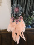 Yeknu  Handmade Dream Catcher Feather Ornament Birthday Gift for Women Forest System Girl's Heart Bedroom Hanging Decoration Creativ...