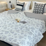 Yeknu 2025 new Mu yarn cotton summer quilt wrinkled yarn air conditioner quilt household skin-friendly thin quilt machine washable