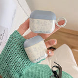 Yeknu  Ins Summer Fresh Blue Flowers Suitable for Apple AirPods Pro 1 and 2 Earphone Case Protective Cover