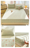 Yeknu Elastic Fitted Sheet Floral Style Bedsheet Soft Bed Cover Home Bed Linen Sheets drap de lit (Pillowcase Need Order)