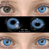 Yeknu  Contact Lenses Cosplay Color Contact Makeup Black Lenses Cosmetics Woman Cosplay Halloween Green Contact Lenses Red Lenses