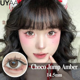Yeknu  Contact Lenses Cosmetics Lenses Choco Jump Series Eye Color Lens Beauty Black contacts Woman Accesories Natual  Brown lens