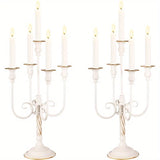 Yeknu  5 Candle Holders For Weddings, Banquet Events, 19.6 Inches High, Decoration For Weddings, Christmas, Halloween