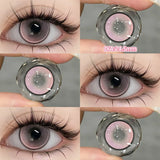 Yeknu  1 Pair Myopia Color Contact Lenses for Eyes with Prescription Makeup Eye Color Lenses Beauty Pupils Fashion Blue Lenses
