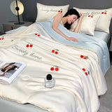 Yeknu  new washed ice silk summer quilt four-piece air conditioner quilt four-piece summer cool ice silk summer quilt