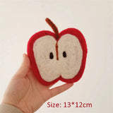 Yeknu  Handmade Wool Felt Fruit Coasters Apple Avocado Maple Leaves Cup Drink Support Pad Table Protection Mat Decoration Home Decor
