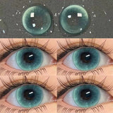 Yeknu  2pcs/Pair Myopia Natural Korean Lens Color Contact Lenses Blue Contact Lens Green Pupil Beauty Eyes Lenses Makeup New