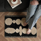 Yeknu  Tufting Geometric Bathroom Mat Soft Tufted Carpet Rug Bathmat Floor Pad Bedroom Tidy Doormat Aesthetic Home Room Decor