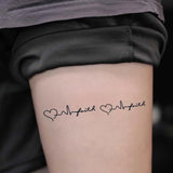 Yeknu  Sentence and Heart, 1Pcs Waterproof Temporary Tattoo Stickers, Long-lasting Waterproof for One to Two Weeks, Suitable For Arm,