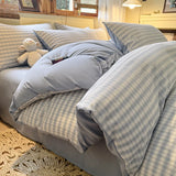 Yeknu  100% Cotton Bedding Set Duvet Cover Set 1 Duvet Cover & 2 Pillow Case Comfort Breathable Twin Full Single Double King 240x220