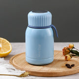 Yeknu  280ml Fashion Mini Stainless Steel 316 Thermal Flask With Silicone Rope Portable Cute Pocket Coffee Tea Thermal Bottle Tumbler