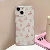 Yeknu  Flower Clear Phone Case For iPhone 16 Pro Case iPhone 13 15 17 11 12 14 Pro Max Plus 12 13 Mini Shockproof Silicone Soft Cover
