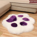 Yeknu Cute Cat Paw Bear Foot Cushion Animal Footprint Shape Soft Plush Carpet Home Sofa Table Floor Mat Bedroom Decorative Carpet