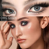 Yeknu  1Pair Fashion Big Lenses Colored Contact Lenses for Eyes Beauty Blue Eyes Lenses Natural Green Pupils Brown Grey Lens