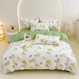 Yeknu  Spring  Plant-based Cashmere Single Quilt Cover Printed Duvet Cover Skin-friendly and Breathable Bedding 150x200 220x240