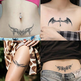 Yeknu  Sexy Dark Tattoo Herbal Temporary Tattoo Stickers, Long-lasting Waterproof for One to Two Weeks, For Women, For Arm, Leg, Chest