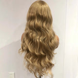 Yeknu  Ash Blonde Wig Loose Body Wave Synthetic Lace Front Wigs Long Curly Natural Wavy Honey Colored Hair 13X4 Frontal Wigs for Women