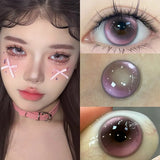 Yeknu   Color Contact Lenses Myopia Lenses Pupils with Degree Green Natural Colorcon Eye Contacts Beauty Fashion Lenses 1Pair