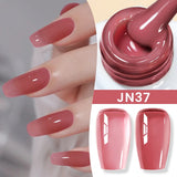 Yeknu  Jelly Transparent Gel Nail Polish Nude Pink  Color UV Soak Off Gel Varnish Jade Nail Art Gel 10ml Design Manicure