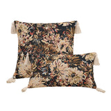 Yeknu  Cotton Linen Flower Cushion Pillowcase Retro European Style Living Room Sofa Backrest High Precision Jacquard Cushion Cover
