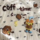 Yeknu Cartoon Animal Embroidery Bedding Set For Adults Kids Cute Flat Fitted Sheet With Pillowcases Washed Cotton Colorful Full Size