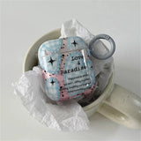 Yeknu  Lns Niche Splicing Blue Oil Splatter Suitable For AirPods Pro Apple Headphone Case Protective Cover 1st Generation, 2nd Generati