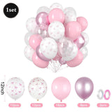 Yeknu  Pink Bow Birthday Decorations Pink Heart Star Foil Balloons Girls Women Bow Party Coquette Birthday Decors Baby Shower Supplies