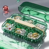 Yeknu  4/6 compartment sealed medicine box, plastic moisture-proof medicine box, split portable travel medicine storage box