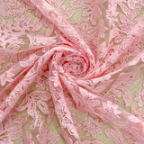 Yeknu  1PC Pastoral Pink Lace Floral Embroidery Sheer Curtain for Living Room, Balcony, Kitchen, Study, Cafe Window Mesh Drape Blinds