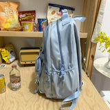 2 Piece Fashion Cute Student School Bag Casual Large Capacity Waterproof Backpack Woman Book Bag Girl