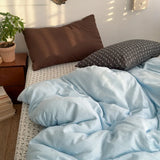 Yeknu  New literary and retro floral super soft wrinkled yarn printing four-piece set, three-piece set for student dormitory