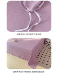 Yeknu Girls Pink Bedding Set with Bow Korean Breathable Duvet Cover No Filler Flat Sheet Pillowcases Mix Color Comforter Cover Set