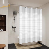 Yeknu  Transparent Waterproof Shower Curtain Bathroom Translucent Partition Curtain Easy Clean Wipe Mildew Proof Curtains with Hooks