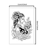 Yeknu  Japanese geisha, lasting 1-2 weeks waterproof, temporary tattoo stickers, man and woman,semi-permanent arm fake tattoos