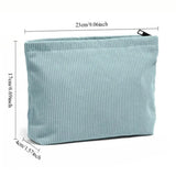 Yeknu  Corduroy Travel Cosmetic Bag Portable Makeup Storage Bag Purses Women Large Capacity Zipper Make Up Organizer Storage Clutch