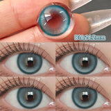Yeknu  1 Pair Myopia Color Contact Lenses for Eyes with Prescription Makeup Eye Color Lenses Beauty Pupils Fashion Blue Lenses