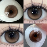 Yeknu  2pcs Brown Colored Contact Lenses for Eyes Purple Beauty Halloween Makeup Lens Big Eye Lens Natural Look Gray Blue Lens