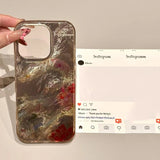 Yeknu  INS Korean Style Golden Python Phone Case For iPhone 16 Pro Max 15 14 Plus 13 12 11 XS X XR 7 8 SE Clear Bumper Cover