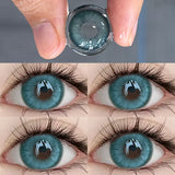 Yeknu  1 Pair/2pcs Color Contact Lenses for Eyes Blue Eye Lenses With Degree Natural Beauty Color Pupils Eyes Fast Shipping