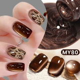 Yeknu  10ml Super Shining Reflective Cat Magnetic Gel Ultra Shine Glitter Red Silver Soak Off UV LED Gel Nail Art Varnish