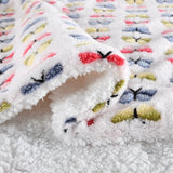 Yeknu Nordic Style Autumn and Winter Double Thickened Blanket Cute Butterfly Printed Lamb Fleece Cover Blanket Home Sofa Shawl Blanket