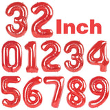 Yeknu  32Inch Number Foil Balloon Rose Gold Silver Digit 0-9 Globos Happy Birthday Party Decor Wedding Anniversary Baby Shower Supplies