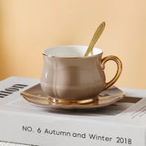 Yeknu  1pc Creative European Light Luxury Phnom Penh Ceramic Mugs Household Afternoon Tea Table Supplies Coffee Cup And Dish Set