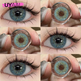 Yeknu  1 Pair Yearly Beauty Fashion Lenses Colored Contact Lenses for Eyes Blue Eyes Lenses Natural  Gray Lens Brown Lens