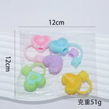 Yeknu  1PC Silicone Heart Straw Covers Reusable Star Straw Toppers Drinking Caps Straws Stopper for Stanley 10mm Tumbler Accessories