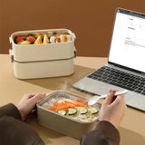 Yeknu  1500ml Portable Stainless Steel 316 Thermal Lunch Box With Insulation Bag Leak-Proof Bento Box Adult Student Food Container