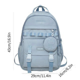 2 Piece Fashion Cute Student School Bag Casual Large Capacity Waterproof Backpack Woman Book Bag Girl