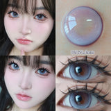 Yeknu  Daily Disposable 10PCS Colored Contact Lenses for Eyes Myopia Lens Beauty Pupils Eye Lenses Fashion Blue Purple Lenses