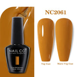 Yeknu  15ml Orange Color Nail Gel Polish Semi Permanent Red Pink Gellack Nail Art Salon Soak Off UV LED Glitter Nail Gel Varnish